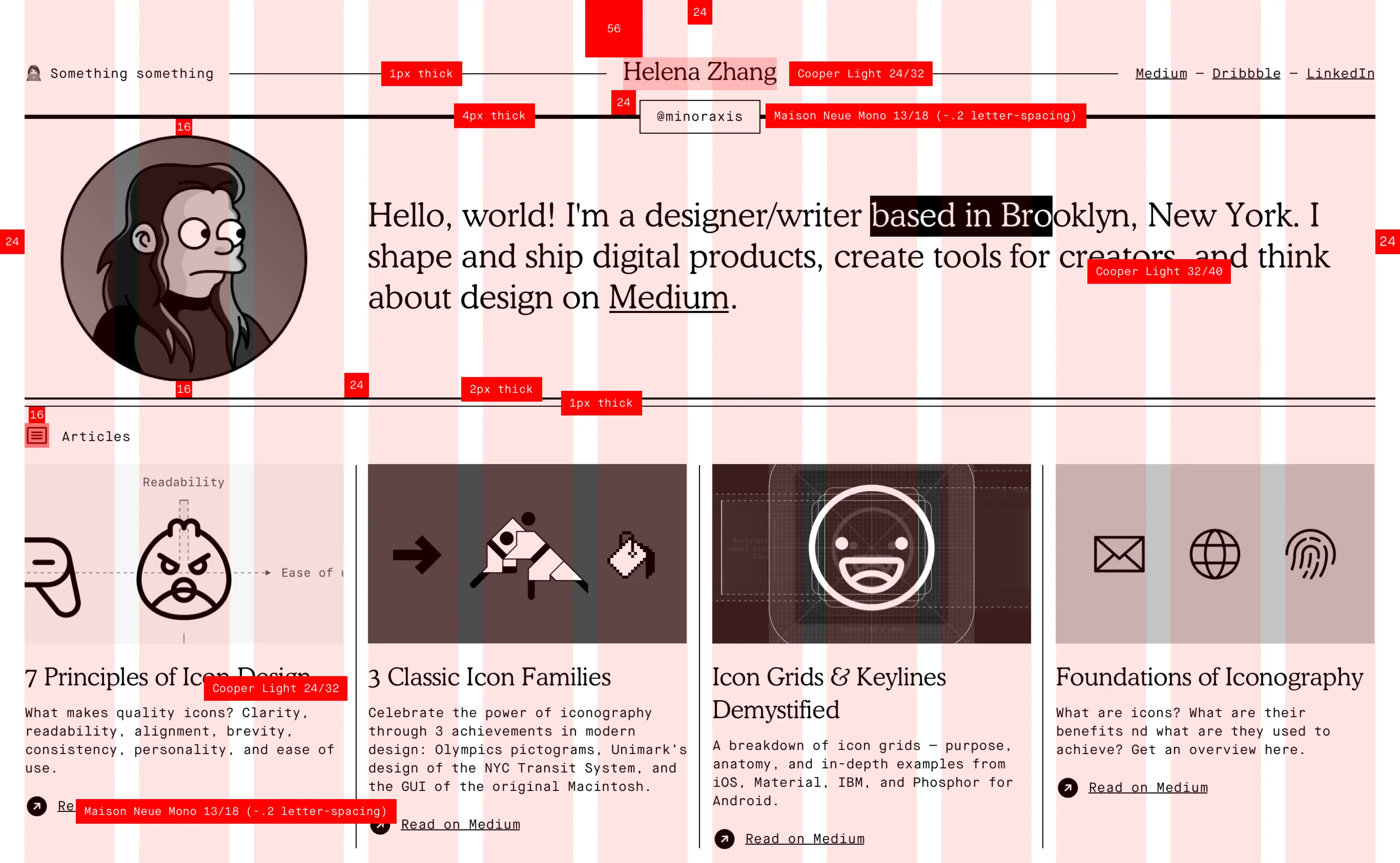Wireframes of the site